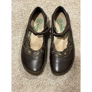 Naot Rahina Brown Leather Mary Jane Slip On Casual Sandal EU 36 Women's US 5